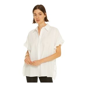 Anthropology Harshman Darcy Shirt White Seersucker NWT Size XS $225